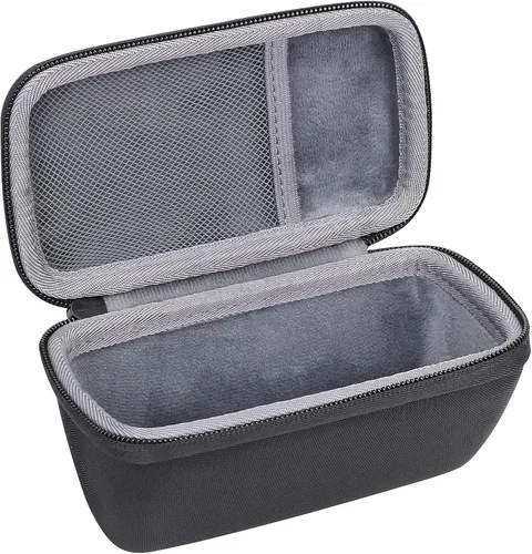 Vista 2 de co2CREA Estuche de viaje rígido de repuesto para 3 altavoces portátiles Bluetooth (caja negra) Mesh Pocket, Cable Storage Space, Interior Strap