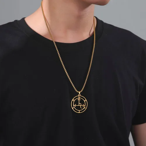 Vista 8 de EUEAVAN Sigil of Lilith Collar para mujeres y hombres Hécate gótico Lilith Diosa Sigil colgante Lucifer Signo mitología pagana joyería regalo