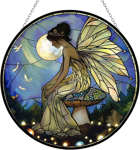 Vista 12 de Anahata - Atrapasoles para colgar en la ventana, diseño de dragón gótico, dragón gótico, adornos de Navidad para amantes de la ficción, decoración