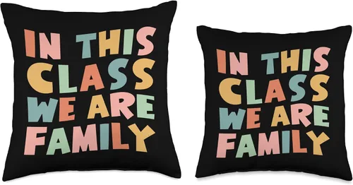 Vista 3 de Kindergarten and School - Funny Gift Idea In This Class We Family Learning Kindergarten - Almohada escolar, 16 x 16 pulgadas, multicolor