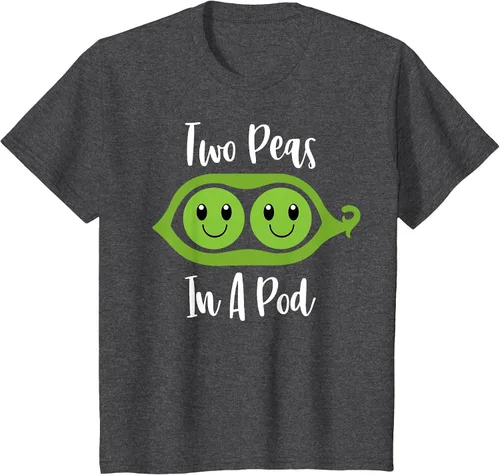 Vista 10 de Two Peas in A Pod Couples Matching Best Friend Cute Veg T-Shirt Baby Blue