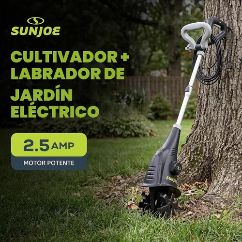 Vista 2 de Sun Joe Aardvark 2.5 amperes eléctrico Jardín Cultivador, Verde