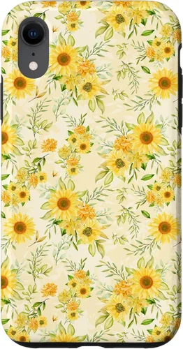 Vista 25 de Cute Sunflower Pattern Yellow Pastel Flower Case for iPhone 16