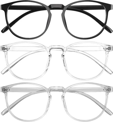 Vista 12 de Blue Light Glasses for Woman & Men - Anti Eyestrain Blue Light Blocking Glasses Lightweight Retro Gaming Glasses