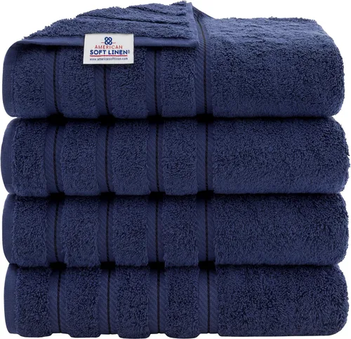 Vista 85 de American Soft Linen - Juego de toallas de 3 piezas, 1 toalla de baño, 1 toalla de mano y 1 toalla pequeña, 100% algodón turco para baño, juego