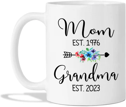 Vista 12 de Taza de café con texto en inglés "Grandma No Matter How Hard Life Gets At Least You Do Not Have Ugly Grandchildren - Taza de café para abuela, taza