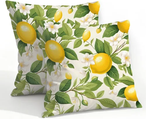 Vista 64 de Juego de 2 fundas de almohada impermeables para exteriores, 16 x 16 pulgadas, fundas de almohada decorativas de patio para muebles de jardín, sofá