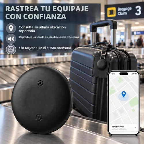 Vista 2 de Paquete de 2 etiquetas Air Tracker para Apple Find My y Google Find Hub, color negro