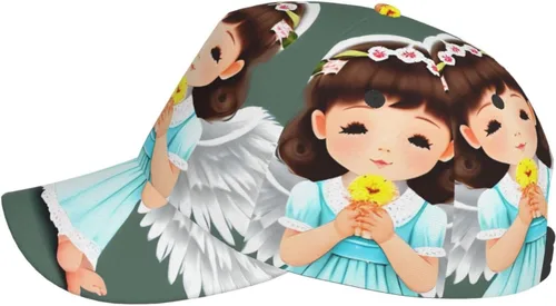 Vista 3 de Cute Little Angel Trendy Trucker Hats - Versatile Adjustable Baseball Caps with - Breathable, Lightweight, Durable and Sun-Protecting Black