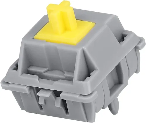 Vista 9 de DUROCK Interruptores POM, interruptores de teclado mecánico prelubricados POM completos, interruptores de llave de 5 pines con vástago P3 liso