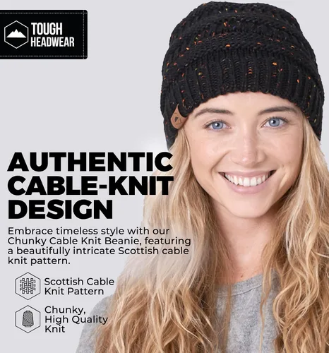 Vista 76 de Gorro de punto para mujer, cálido y suave, elástico, para clima frío de Tough Headwear
