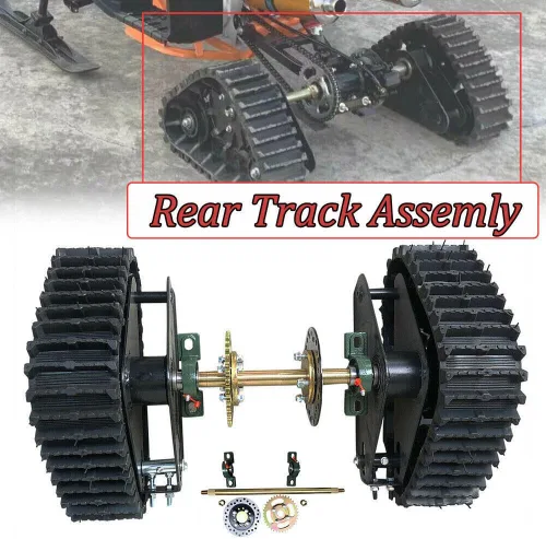 Vista 3 de Kit de montaje de eje trasero, 24 "Go Kart Buggy Quad Ruedas Traseras, ATV Snow Rubber Sand Track Assemly Pro Kits