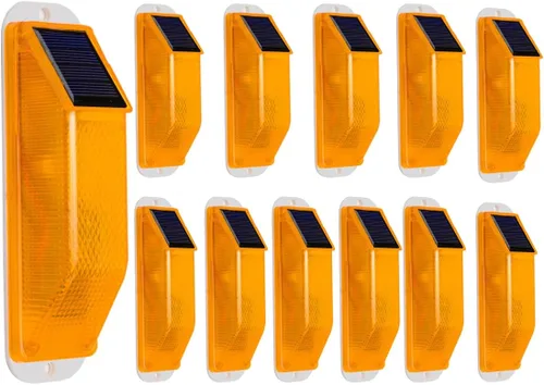 Vista 9 de Luz de advertencia estroboscópica solar: Lámpara de advertencia LED estroboscópica sensible, súper brillante, IP65, impermeable, control de luz