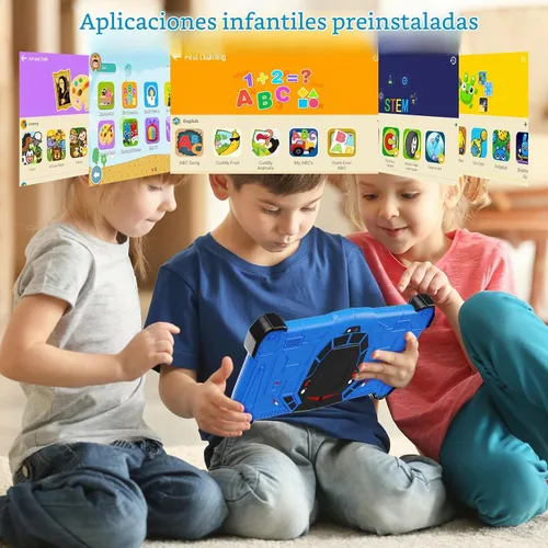 Vista 3 de Fivahiva Tableta para niños Android 15 de 7 pulgadas, tableta para niños de 3 a 7, 10 GB de RAM 64 GB de ROM, WiFi, pantalla IPS, control parental