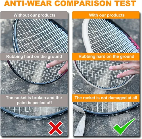 Vista 6 de OUKENS Premium Tennis Racket Tape 5m Racquet Head Protection Guard Anti-Scratch Frame Tape for Tennis, Padel, Squash Rackets Durable Head Tape