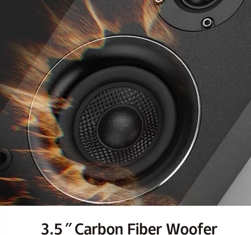 Vista 4 de Altavoces pasivos de estantería de 40 W x 2 para sonido envolvente de cine en casa, estéreo y monitor pasivo de campo cercano, de 2 vías, requiere