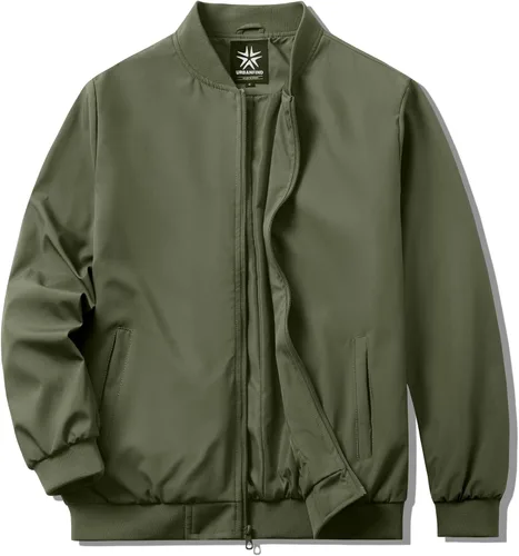 Vista 11 de URBANFIND Chaquetas bomber para hombre, casuales, ligeras, cortavientos, a la moda, abrigos de primavera y otoño