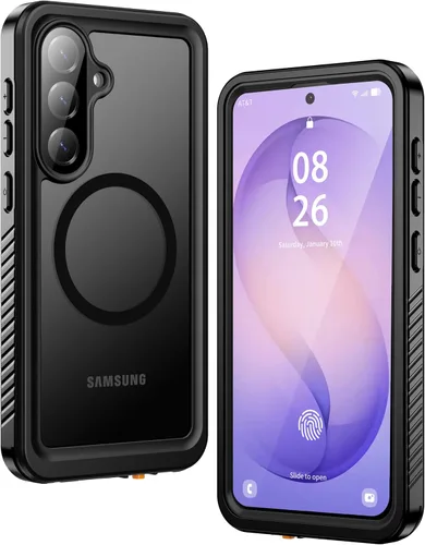 Vista 31 de ANTSHARE Funda impermeable IP68 para Samsung Galaxy S24 Ultra, compatible con MagSafe, protector de pantalla y lentes integrado, protección