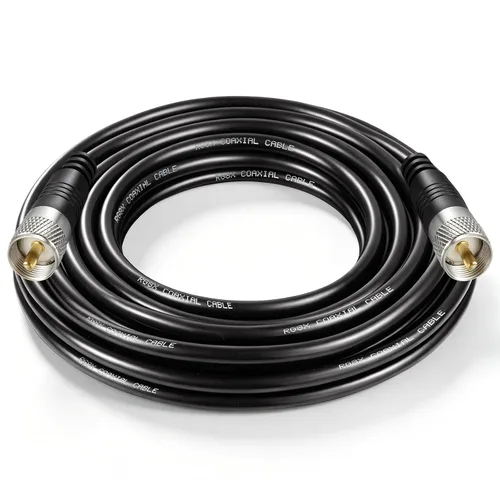 Vista 11 de Cable coaxial RG8x, Cable coaxial CB, 1 pie UHF PL259 Macho a Macho Cables de antena CB de baja pérdida, 50 ohmios para radio HAM, analizador