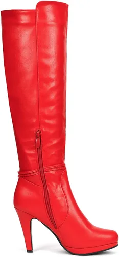 Vista 3 de DREAM PAIRS Botas de tacón alto hasta la rodilla para mujer