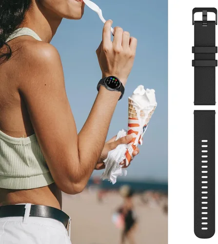 Vista 6 de Compatible con Garmin Vivoactive 4/Venu 3/Forerunner 255 265 Bandas, correa de silicona deportiva para Vivoactive 4/Venu 3/Forerunner 255 265