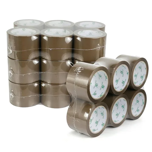 Vista 10 de BOMEI PACK Cinta de embalaje marrón de 3 pulgadas de ancho, repuestos de cinta de embalaje marrón resistente para cajas de mudanza, envío
