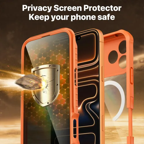 Vista 510 de CENHUFO Funda de privacidad para iPhone 11 Pro, funda de cuerpo completo con protector de pantalla de privacidad de vidrio templado 9H integrado