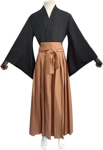 Vista 3 de Disfraz de capa de kimono de demonio de anime Haganezuka Hotaru Máscara de uniforme para cosplay
