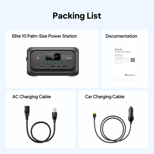 Vista 8 de BLUETTI Elite 10 Mini estación de energía portátil, 128Wh 200W generador