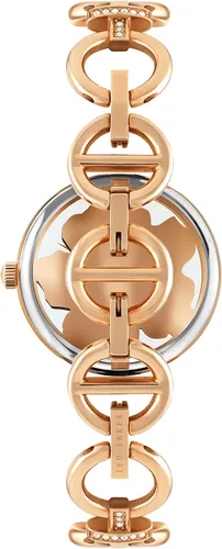 Vista 2 de Ted Baker Reloj de pulsera de cadena de oro rosa de acero inoxidable para mujer (Modelo BKPLIS3019I), Oro Rosa, Moderno