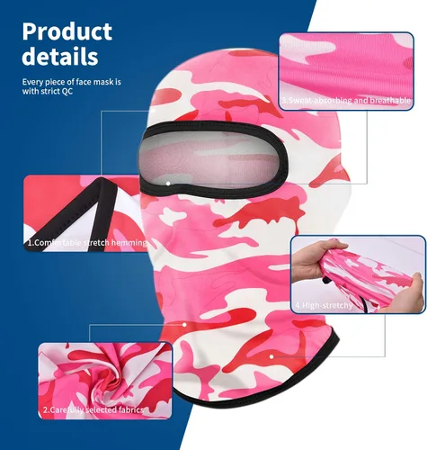 Vista 8 de YESLIFE Máscara de esquí de 2 piezas, pasamontañas para hombres y mujeres, esquí, snowboard, motocicleta y protección UV, sombrero