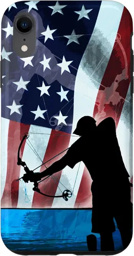 Vista 25 de Bowfishing American Flag Bow Hunting for Fish bowfisher Case for iPhone 17