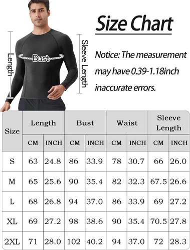 Vista 6 de SEAUR Compression Shirts for Men Long Sleeve Workout T-Shirts Quick Dry Running Base Layer Undershirt