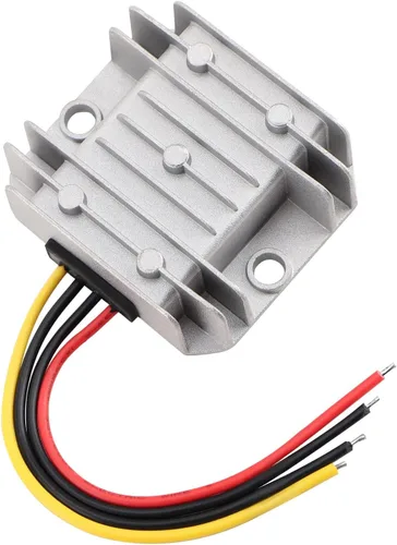 Vista 4 de DROK Regulador de voltaje ajustable, IP68 impermeable DC a DC Buck Convertidor 8-35V a 3-24V 5A, caja protectora de aluminio convertidor reductor 5V