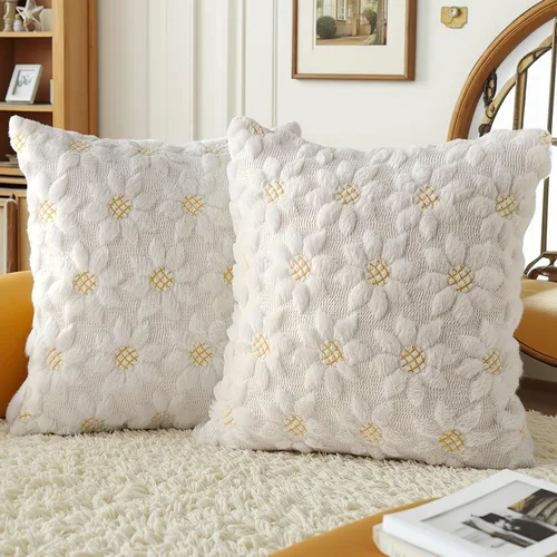 Vista 8 de NIDITW Juego de 2 fundas de almohada ultra suaves de microfibra con tablero de ajedrez negro, decoración de cuadros para el hogar, sofá, 18 x 18