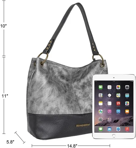 Vista 5 de Montana West Monederos para mujer, bolsos de hombro Hobo con cremallera Purses, with Zipper, Purses, with Zipper