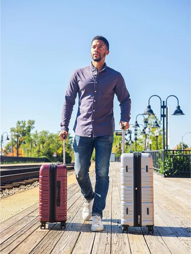 Vista 7 de Samsonite Evolve Se Hardside Equipaje expandible con ruedas giratorias dobles, Plateado (Arctic Silver), Evolve Se Hardside - Equipaje expandible