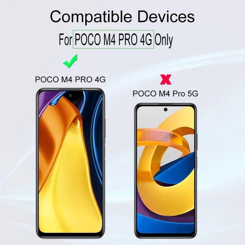 Vista 2 de Ibywind Protector de pantalla para Poco M4 Pro 4G 6.43", con protector de lente de cámara de metal, sin burbujas, fácil de instalar