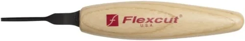 Vista 8 de Flexcut Herramienta de tallado de madera Micro V-Tool 45 grados 0.059 in Cuchilla de corte de acero de alto carbono 1095 afilada para trabajos