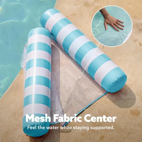 Vista 6 de SLOOSH Hammock Pool Floats Adults, 4-in-1 Multi-Purpose Inflatable Pool Floaties PVC Water Hammock Lounge Floaties