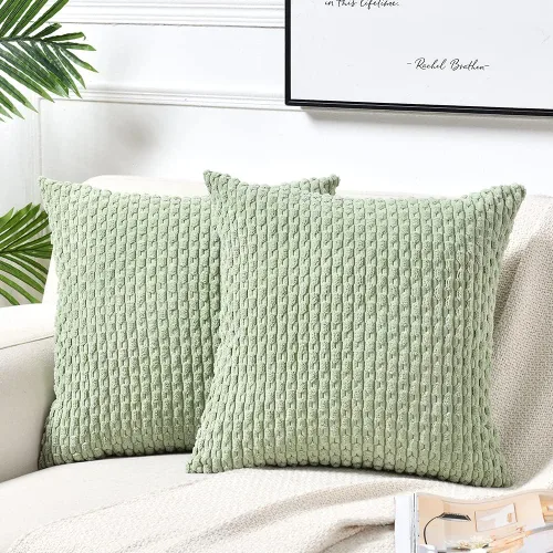 Vista 37 de Fancy Homi - Juego de 2 fundas de almohada decorativas de color rosa polvoriento de 30.5 x 30.5 cm con pompones para sofá cama, decoración moderna
