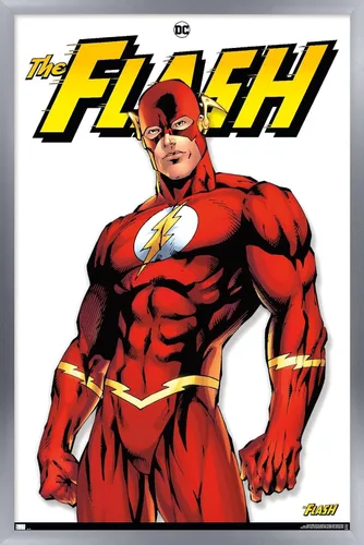 Vista 11 de Trends International DC Comics - Póster de pared The Flash Feature Series, 14.72 x 22.37 pulgadas, versión enmarcada de madera de granero