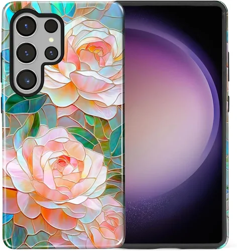 Vista 72 de Funda compatible con Samsung Galaxy S23, funda híbrida de protección rígida de 2 capas, a prueba de golpes, funda protectora resistente para Lata