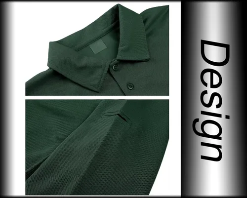 Vista 3 de BIYLACLESEN Camisetas polo de golf para hombre rendimiento piqué táctico militar manga larga