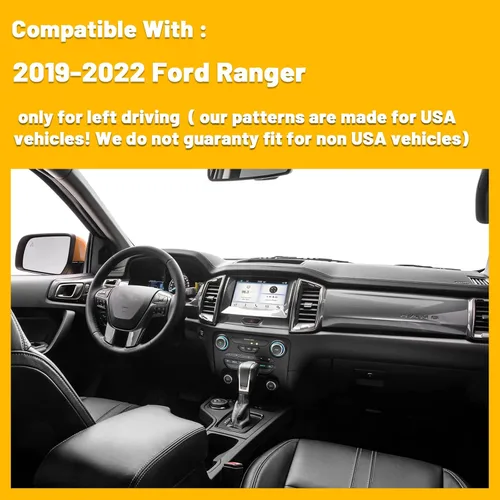 Vista 11 de Alfombrilla para tablero de instrumentos personalizada antideslizante compatible con Ford Ranger 2019 2020 2021 2022