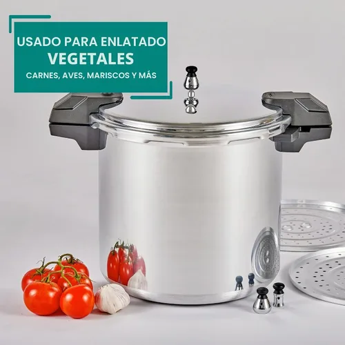 Vista 7 de MIRRO Enlatadora a presión de aluminio de 22 cuartos con 3 reguladores, 5