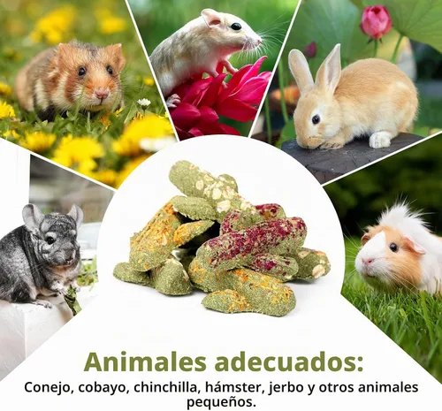 Vista 9 de Abizoo Juguetes masticables de conejo, paquete de 9 bocadillos naturales
