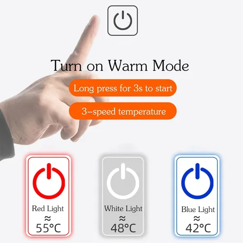 Vista 3 de Nalog Conjunto de ropa interior térmica de calefacción para hombre, ropa interior lavable con calefacción USB para invierno al aire libre
