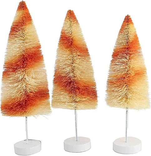 Vista 2 de Bethany Lowe Orange Stripes Delight - Juego de 3 cepillos para botellas