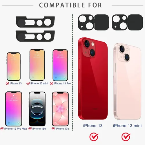 Vista 4 de Funda de privacidad compatible con iPhone 13/iPhone 13 Mini con funda para cámara frontal iPhone 13, protege la privacidad y la seguridad, pero